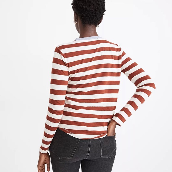 Women’s Madewell Long Sleeve Striped T-shirt Size XS - Picture 3 of 9